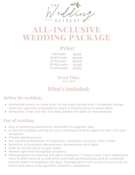all inclusive wedding packages oklahoma.